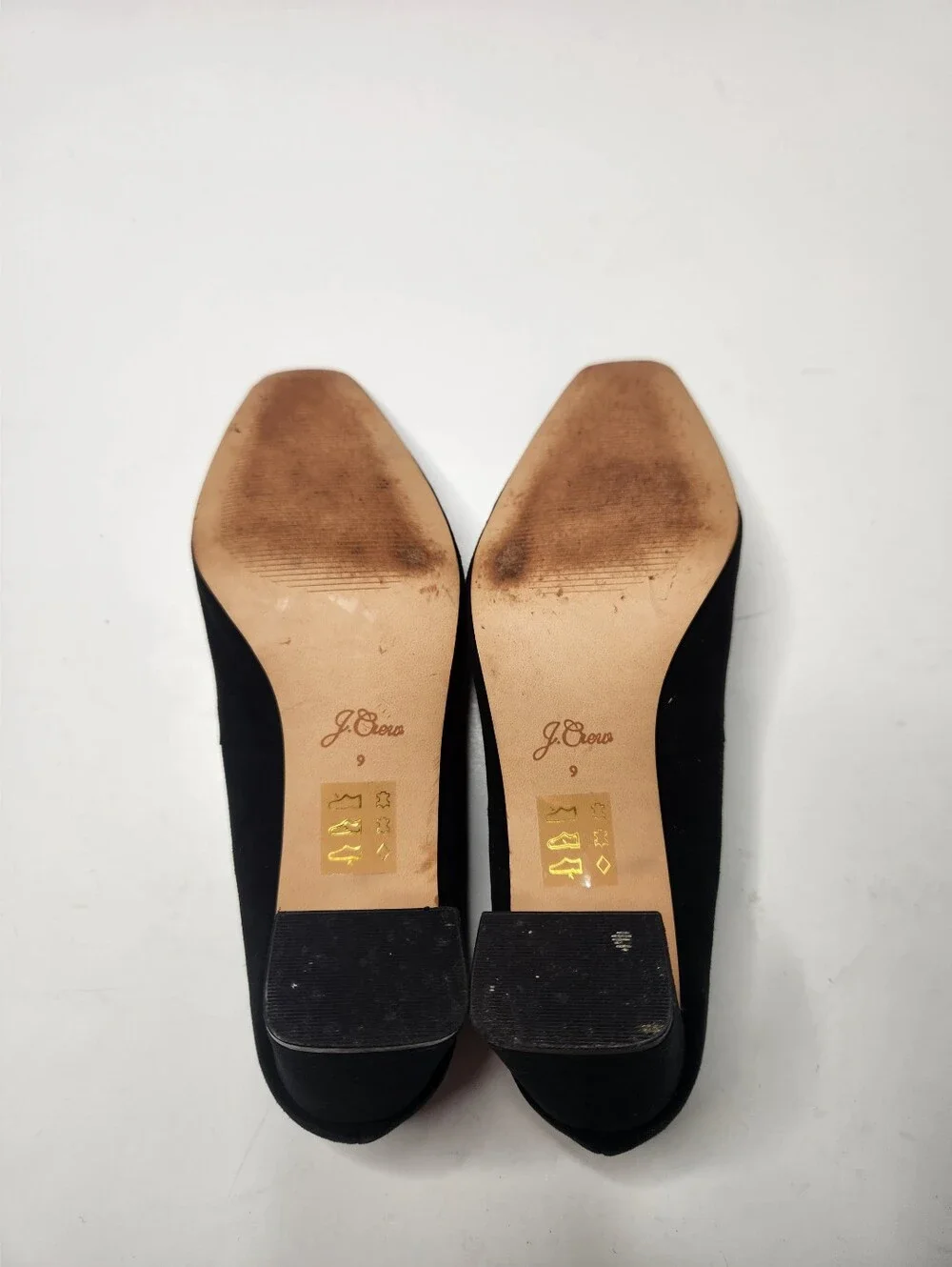 J. Crew Size 9 Black Suede Block Heel Pumps